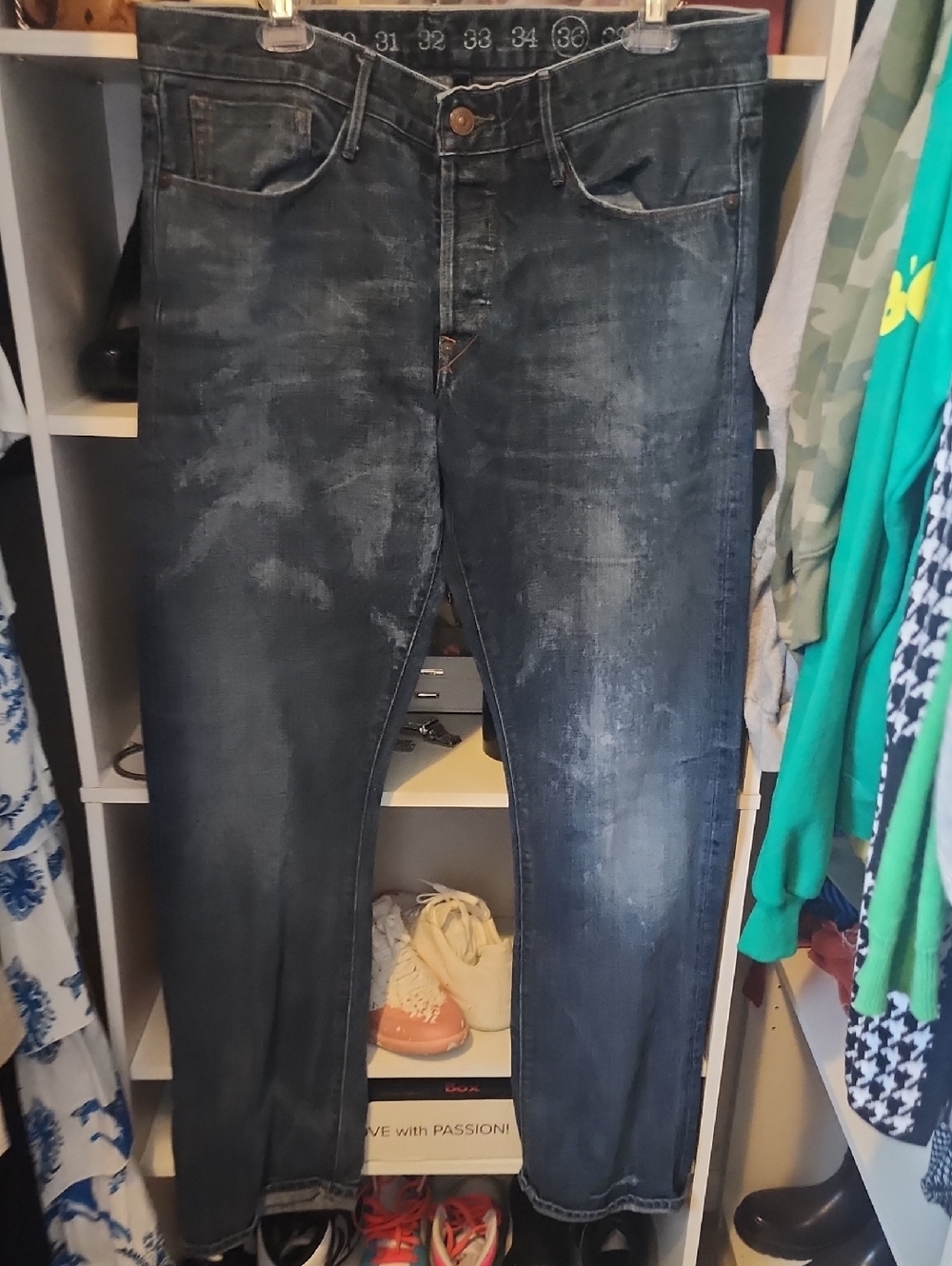 GAP Slim Men's Faded Black-Blue Jeans
